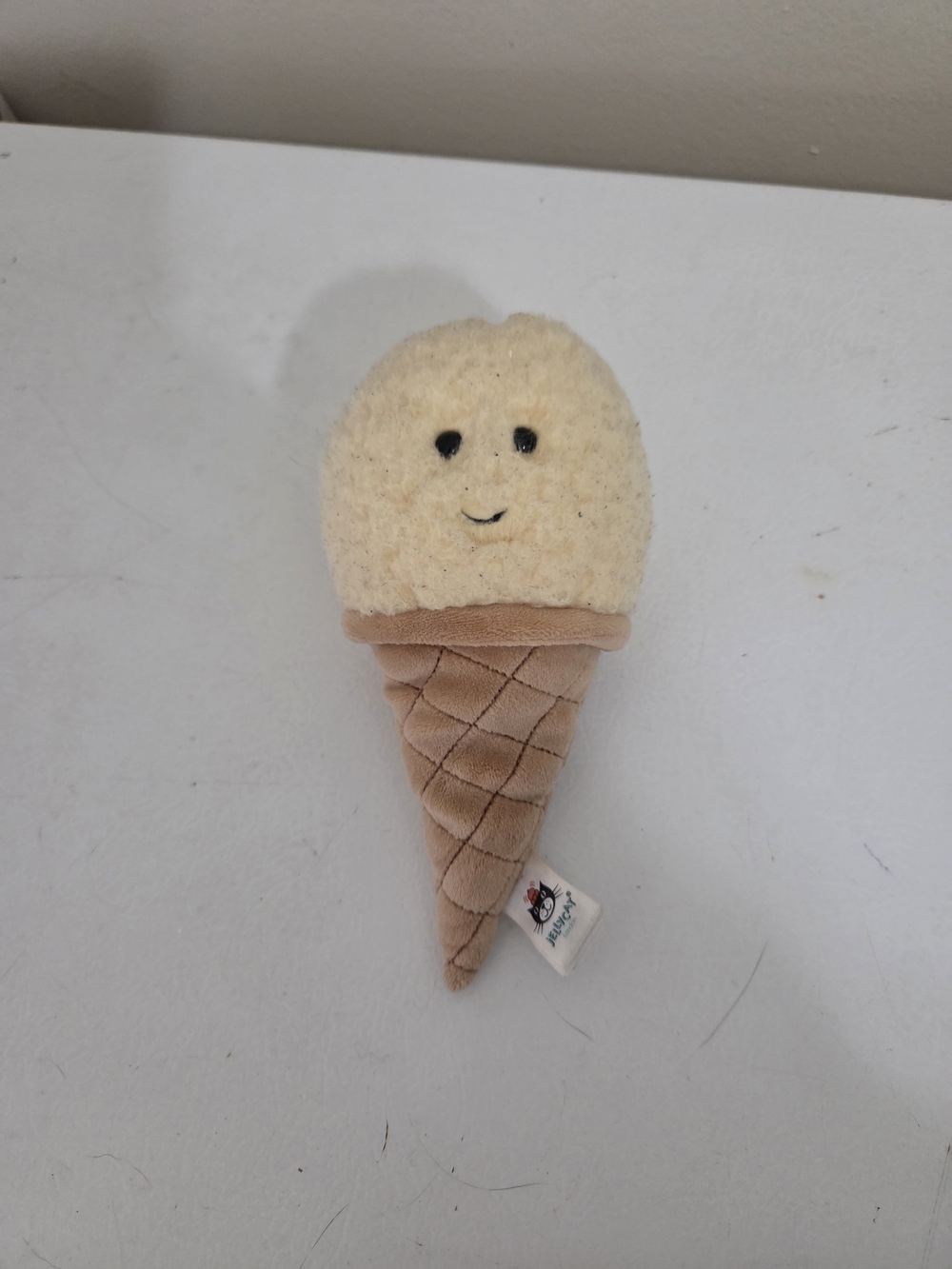 Jellycat Irresistible Vanilla Ice Cream plush toy 6in Retired